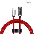 thumbnail image 2 of Kearding Línea de datos de aleación portátil 5A antioxidante 1,2 m pantalla Digital 480Mbps tableta banco de energía carga rápida cable de nailon Teléfono y Comunicación Rojo 20W Tipo 3, 2 of 6