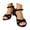 Black, variant on Heel Platform Sandals Toe Loop Adjustable Ankle Strap 7cm Heel Summer Party Dress Shoes
