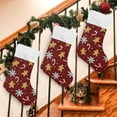 thumbnail image 3 of Ryvnso Christmas Stockings Gingerbread Snowflake 17.7" Large Stocking Decoration 2 Pack, 3 of 7