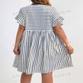 thumbnail image 3 of DEELLEEO Robe Décontractée Ample de Vacances à Rayures avec Poches pour Femmes Grande Taille, Vêtements d'Été pour Femmes, Robe Confortable, Vêtements d'Enseignante, Robe T-Shirt, Tenues de Rentrée, Vestido Noir et Blanc, 3 of 7