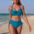thumbnail image 5 of Traje de baño tankini para mujer, de color liso, a juego, con bolsillo, bañador deportivo tipo tanga, traje de baño dividido, traje de baño de dos piezas para mujer, trajes de baño tankini para mujer,, 5 of 5