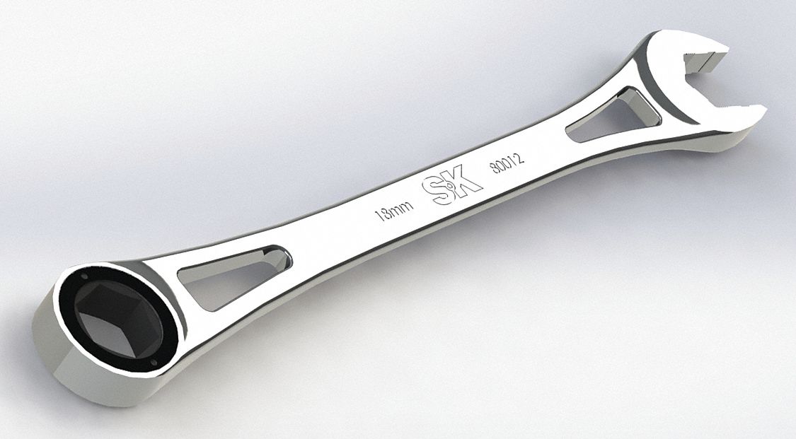 Sk Professional Tools 111/2", Ratcheting Combination Wrench, Steel, 80012