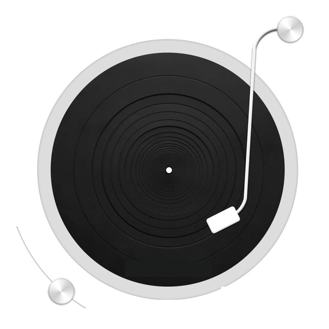 Tapis en Silicone Anti-vibration LP pour Tourne-Disque Épaisseur Vinyle 3MM Tapis Plat Doux LP pour Tourne-Disque Vintage, Facile à Installer
