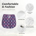 thumbnail image 4 of Balery leaf flower Skull colorful Pantalones cortos deportivos para mujer con forro y dos bolsillos, elásticos, para entrenamiento, gimnasio, yoga-X-Large, 4 of 7