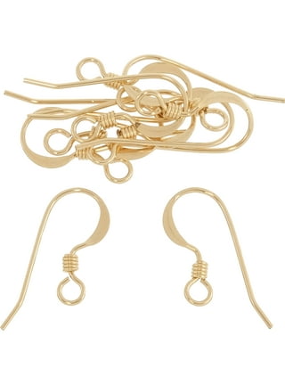 2 pcs Earring Hooks, Wire Loop, Gold Plated — ScaraBeads US