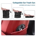 thumbnail image 2 of Car Trash Can, 2 Packs Mini Collapsible Pop-up Car Garbage Can, Waterproof Hanging Car Trash Bag with Velcro, Car Trash Bin, Black, 2 of 5