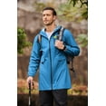 thumbnail image 2 of COOFANDY Men's Raincoats Waterproof Hooded In Size Long Windbreaker For Winter Fall, 2 of 5