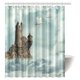 thumbnail image 1 of Cortina de Ducha ABPHQTO Castillo en el Océano con Cisnes y Olas 150x180 cm, 1 of 2