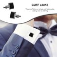 thumbnail image 2 of BRIGHTFUFU 1 Pair Elegant Cuff Links for Men French Cuff Shirt Copper Material, 2 of 8