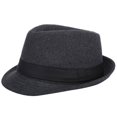 thumbnail image 1 of Sombreros para otoño e invierno, nuevos sombreros de copa para hombres para abrigarse y protegerse del frío, regale a papá un sombrero de jazz de lana, 1 of 6