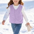 thumbnail image 2 of StSilkitty Boys Girls Fleece Vest Lightweight Sleeveless V Neck Button down Vests Coat Fall Winter Warm Outerwear, 2 of 8