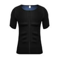 thumbnail image 1 of LELINTA Men's Fitness Shirt Waist Trainer Corset Vest with Zipper for Weight Loss Hot Sweat Sauna TaLELINTA Top Body Shaper Workout Suit Shirt Black/Gray, up to size 3XL, 1 of 5