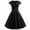 Black, variant on Women's Cap Sleeve 1950s Retro Vintage Cocktail Swing Dresses with Pocket