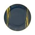 thumbnail image 2 of Balsa Circle 10 Navy Blue Gold Round Disposable Salad Dinner Plastic Plates Metallic Prints Party Events Tableware Decorations, 2 of 8