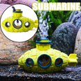thumbnail image 2 of Aquarium Submarine Decoration Simulation Wreck Ornament Fish Tank Decor Yellow Fashionable Fish, 2 of 6