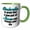 Green/White, variant on 3drose, Cinderella Proof That a New Pair of Shoes Can Change Your Life Aqua, 15oz Two-tone Green Mug