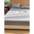 thumbnail image 5 of 1pc Mattress Protector, Cool And Comfortable Layered Fitted Sheet Solid Color Bedding Design, Can Be Used As A Separate Bedspread, Deep Pocket, Ideal For Bedroom, Guest Room Hotel Mattress Protection, 5 of 6