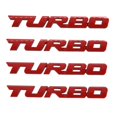 thumbnail image 1 of 4X Turbo Etiqueta Engomada Universal Auto de la Etiqueta de la del Emblema del Metal 3D de la Motocicleta del Coche, Roja, 1 of 8