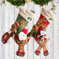 thumbnail image 2 of Moyic Gift Bag Xmas Stocking Christmas Sock Santa Claus Accessories Hanging Looking Festival Cute Long-lasting Pendent Exquisite Kits de decoración para fiestas ancianos montando ciervos, 2 of 6
