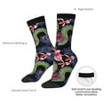 thumbnail image 4 of Pofeuu Snake And Flower Print Crew Socks, Adult Running Hiking Socks for Youth and Adult, 4 of 6