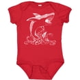 thumbnail image 3 of Inktastic Great White Shark Jumping in White Boys or Girls Baby Bodysuit, 3 of 5