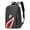 Black circle red eye, variant on Checkered Shark Print Backpack, Casual PU Leather School Bag, Laptop Backpack for Teens, 2 Colors