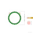 thumbnail image 3 of ANGARA Natural 1.51 ct Emerald Open Circle Eternity Pendant in 14K Yellow Gold for Women (Size-2.5mm) | May Birthstone, Birthday, Anniversary, Jewelry Gift for Women | Natural Emerald Necklace, 3 of 7