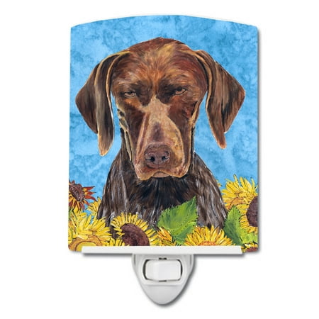 

Caroline s Treasures SC9053CNL German Shorthaired Pointer in Summer Flowers Ceramic Night Light 6x4x3 multicolor