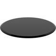 thumbnail image 1 of 36"" Inch Round Tempered Glass Table Top Black Glass 1/2"" Inch Thick Beveled Polished Edge, 1 of 8