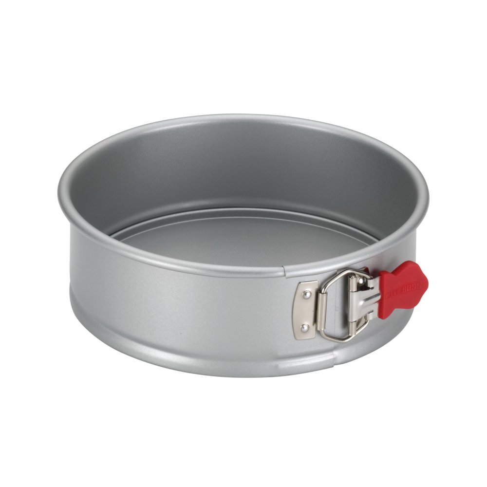 Cake Boss Deluxe Nonstick Bakeware 9Inch Springform Pan, Gray with Red