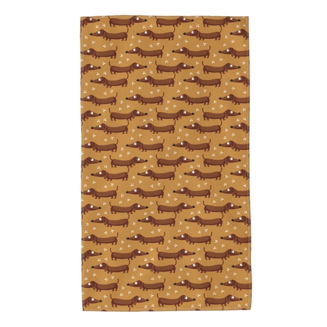 Balery Dachshund Dog Puppy Toalla de Microfibra Premium con Estampado – 27.5x16 pulgadas, Alta Absorción, Suave y Aterciopelada, Secado Rápido