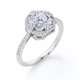 thumbnail image 4 of JeenMata Anillo de Compromiso Solitario de Cuatro Puntas con Diseño Botánico de Ópalo Australiano Redondo de 0,5 Quilates Chapado en Oro Rosa de 18 K sobre Plata, 4 of 6