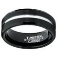 thumbnail image 3 of Metal Masters 8mm Two-Tone High-Polish Matte Finish Mens Tungsten Ring Wedding Band, 3 of 6