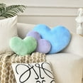 thumbnail image 7 of Petrella Heart Pillow Cute Fuzzy Throw Pillows Bed Living Room Home Decor Cushion Green 19"x15", 7 of 7