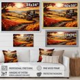thumbnail image 4 of Designart "Countryside Crimson Vineyard Collage II" Landscapes Floater Framed Canvas Print, 4 of 7