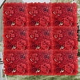 thumbnail image 2 of Hariumiu Artificial Rose Wall Panel Artificial Rose Flower Wall Panel Wedding Bridal Baby Shower Party Diy Square 3d Floral Wall Backdrop Decoration, 2 of 6