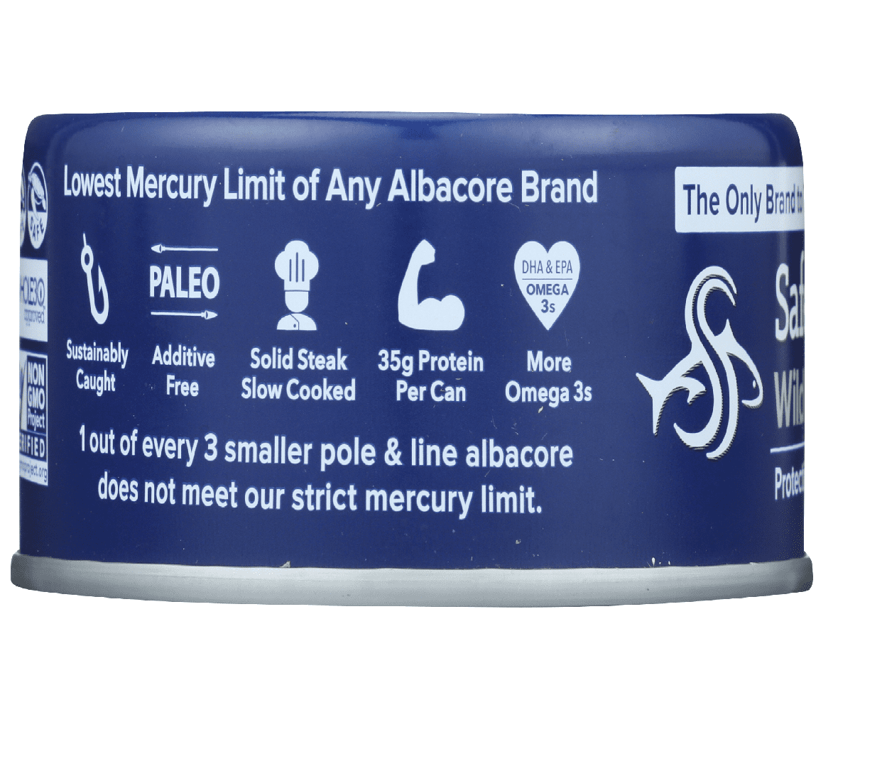 Safe Catch Tuna Wild Albacore Can (No Salt Added), 5 oz (Pack of 12)