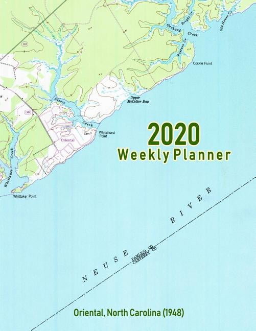 2020 Weekly Planner Oriental, North Carolina (1948) Vintage Topo Map