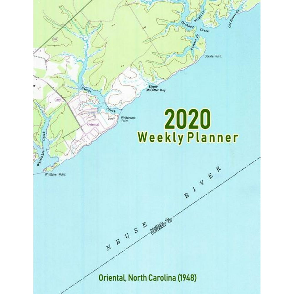 2020 Weekly Planner Oriental, North Carolina (1948) Vintage Topo Map