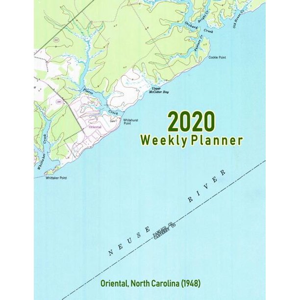2020 Weekly Planner Oriental, North Carolina (1948) Vintage Topo Map Cover Paperback Walmart
