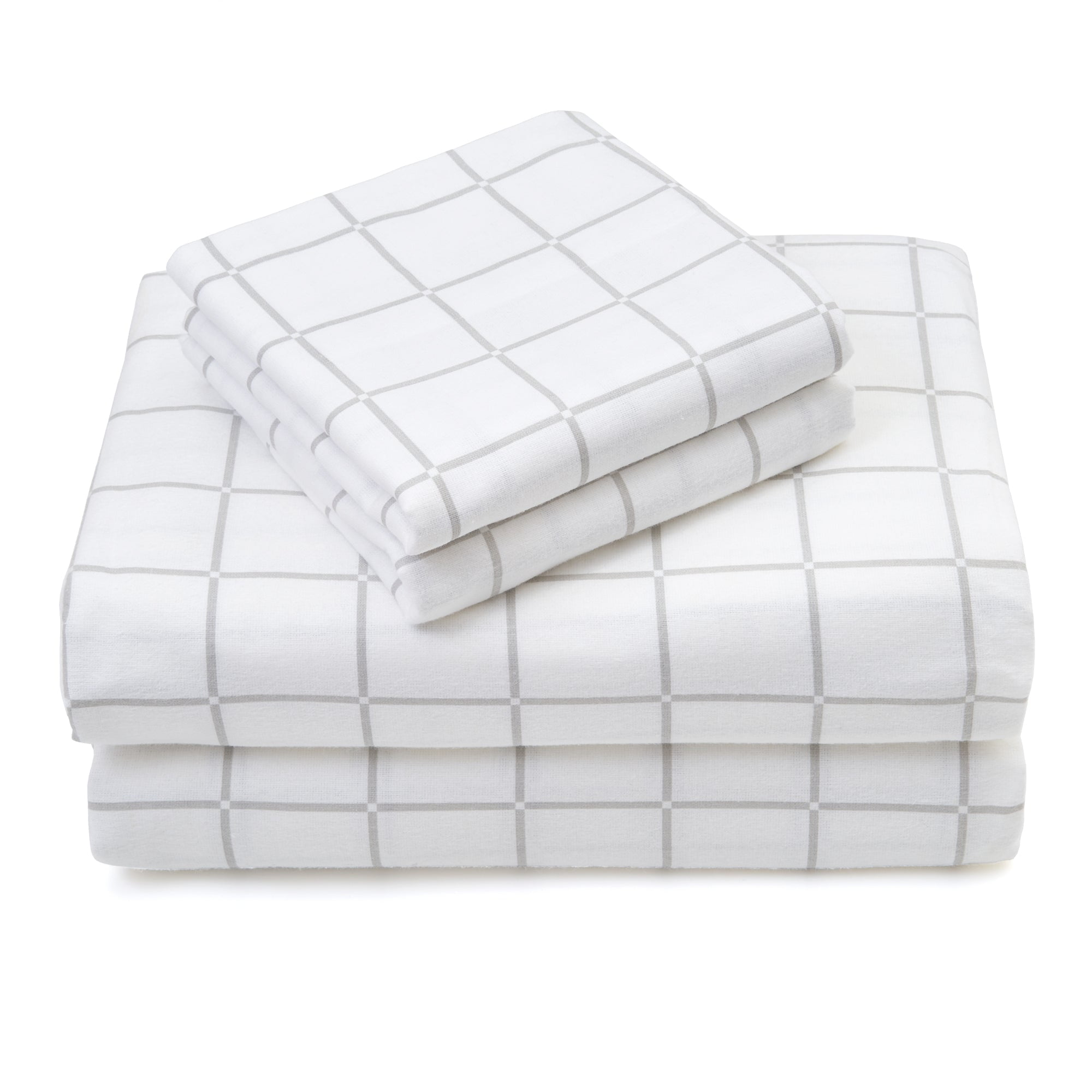 Mellanni 100 Organic Cotton 4 Piece Lightweight Flannel Sheets Set