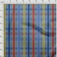 thumbnail image 3 of oneOone Silk Tabby Grayish Blue Fabric Madras Check Sewing Craft Projects Fabric Prints By Yard 42 Inches Wide, 3 of 4