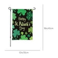 thumbnail image 3 of St Patrick's Day Shamrock Garden Flag, Double Sided Green Clover, Small Burlap Welcome, Polka Dots Holiday Yard Flag 12x18in, 3 of 7
