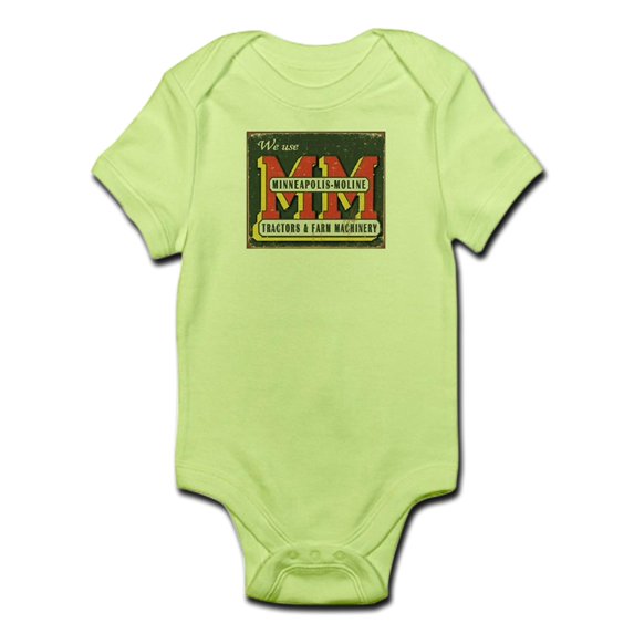 CafePress - 34-1505_Minneapolis_Moline_Tractors_Logo_Tin_Sign - Baby Light Bodysuit