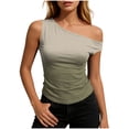 thumbnail image 2 of Antinious Ladies Off Shoulder Sleeveless Gradient Casual Soft Summer Daily Tank Tops, 2 of 5