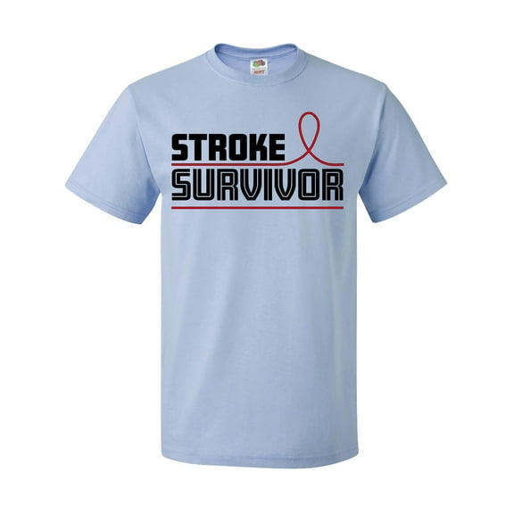 Inktastic Stroke Survivor Red Ribbon Awareness T-Shirt
