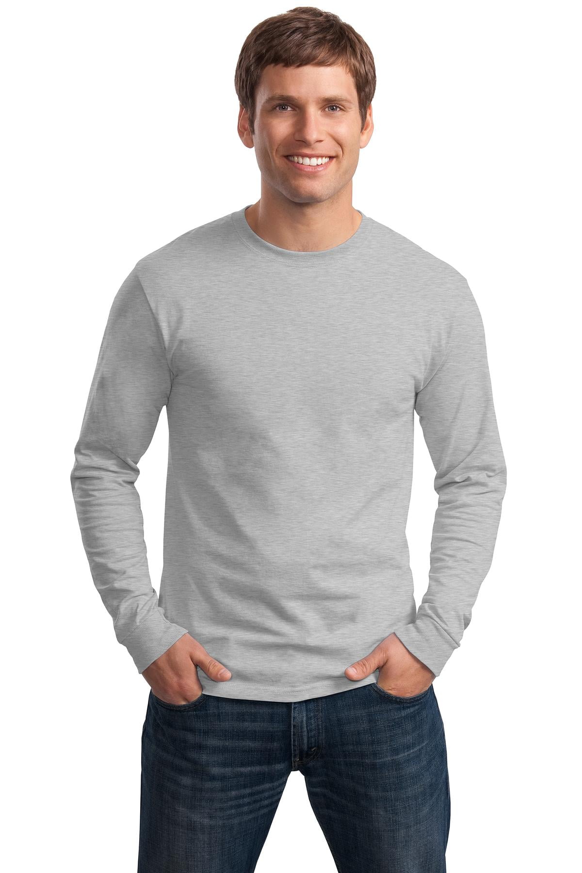 Hanes Men's 100 Percent Cotton Long Sleeve T-Shirt. 5586 - Walmart.com