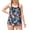 Coconut Tree, variant on Ocean Blues Women's Plus Size Mesh Tankini Top Blouson Tankini Bathing Suit Top Loose Fit Swimsuit for Woman Size M
