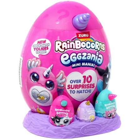 ZURU Eggzania Purple Rainbocorns Mini Mania Mystery Egg Plush
