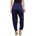 thumbnail image 2 of Stylesindia Solid Cotton Viscose Lycra Women's Patiala Harem Pants (Navy), 2 of 3